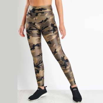Brown Camo Print Leggings